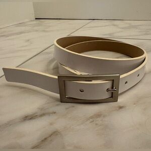 Target White Belt with Silver Buckle 3/4”